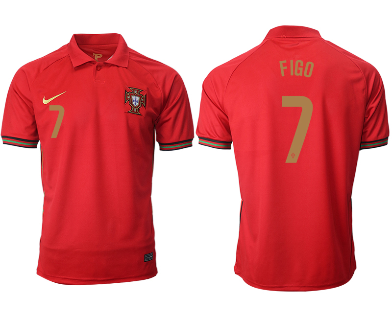 Men 2021 European Cup Portugal home aaa version red #7 Soccer Jersey1->portugal jersey->Soccer Country Jersey